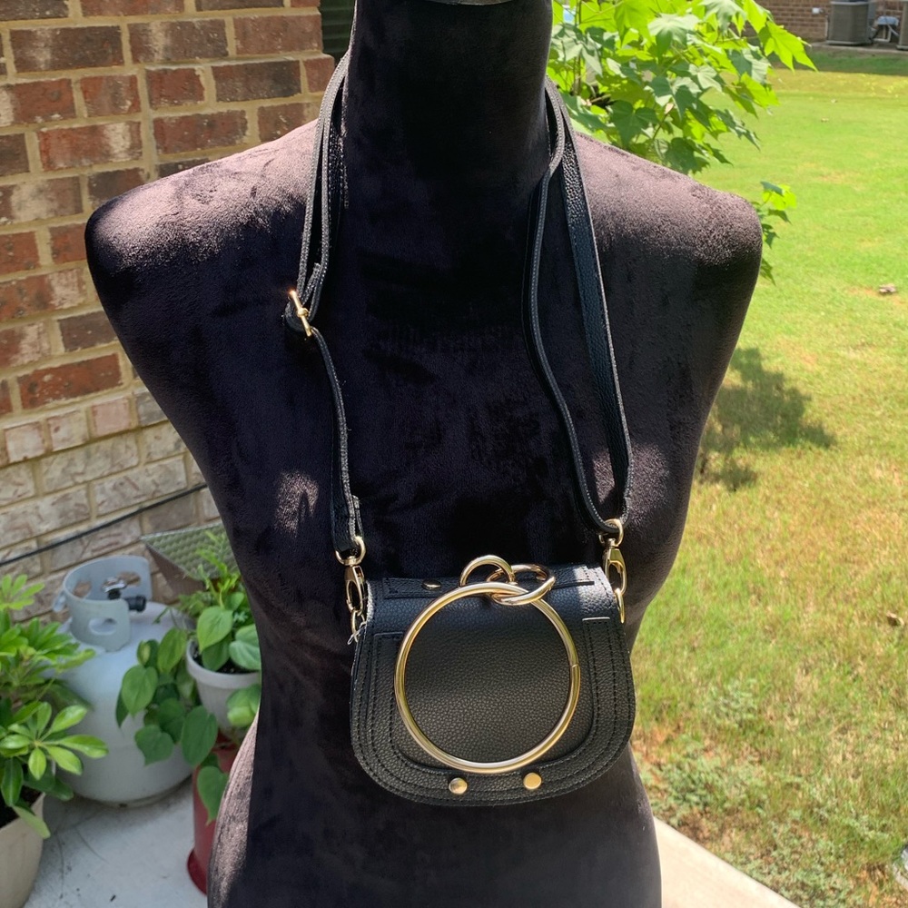 FAUX LEATHER CROSSBODY BAG